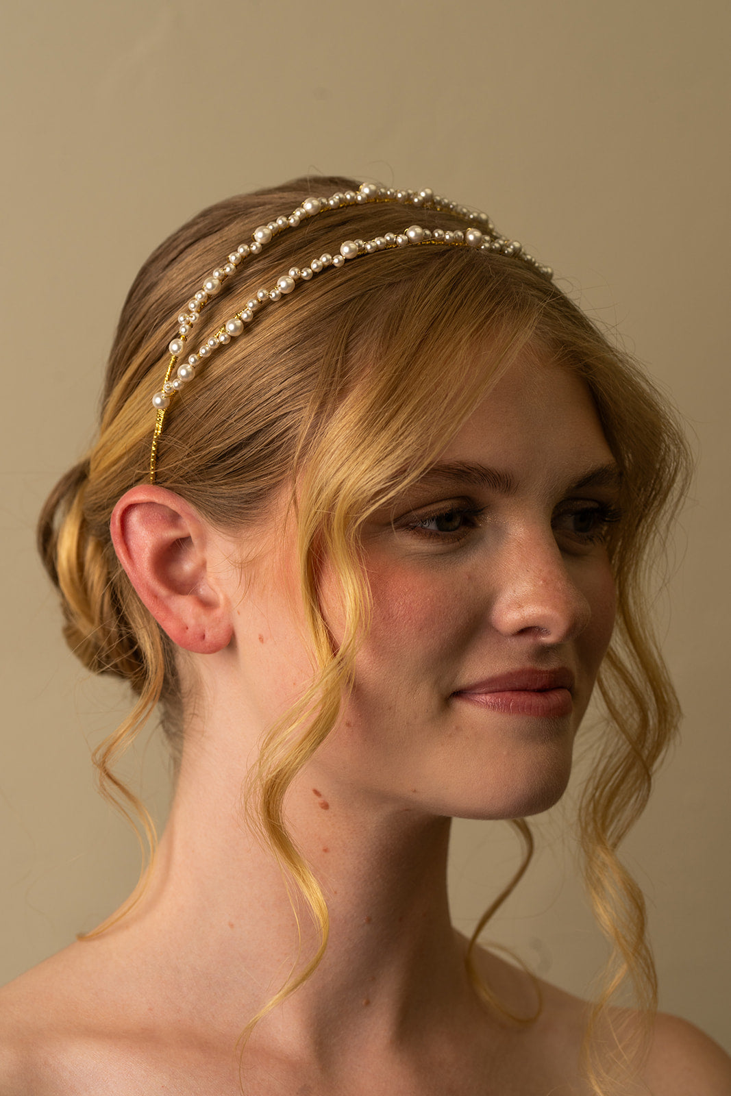 Double Vine Delicate Pearl Crown – Bridal Wedding Hair Piece