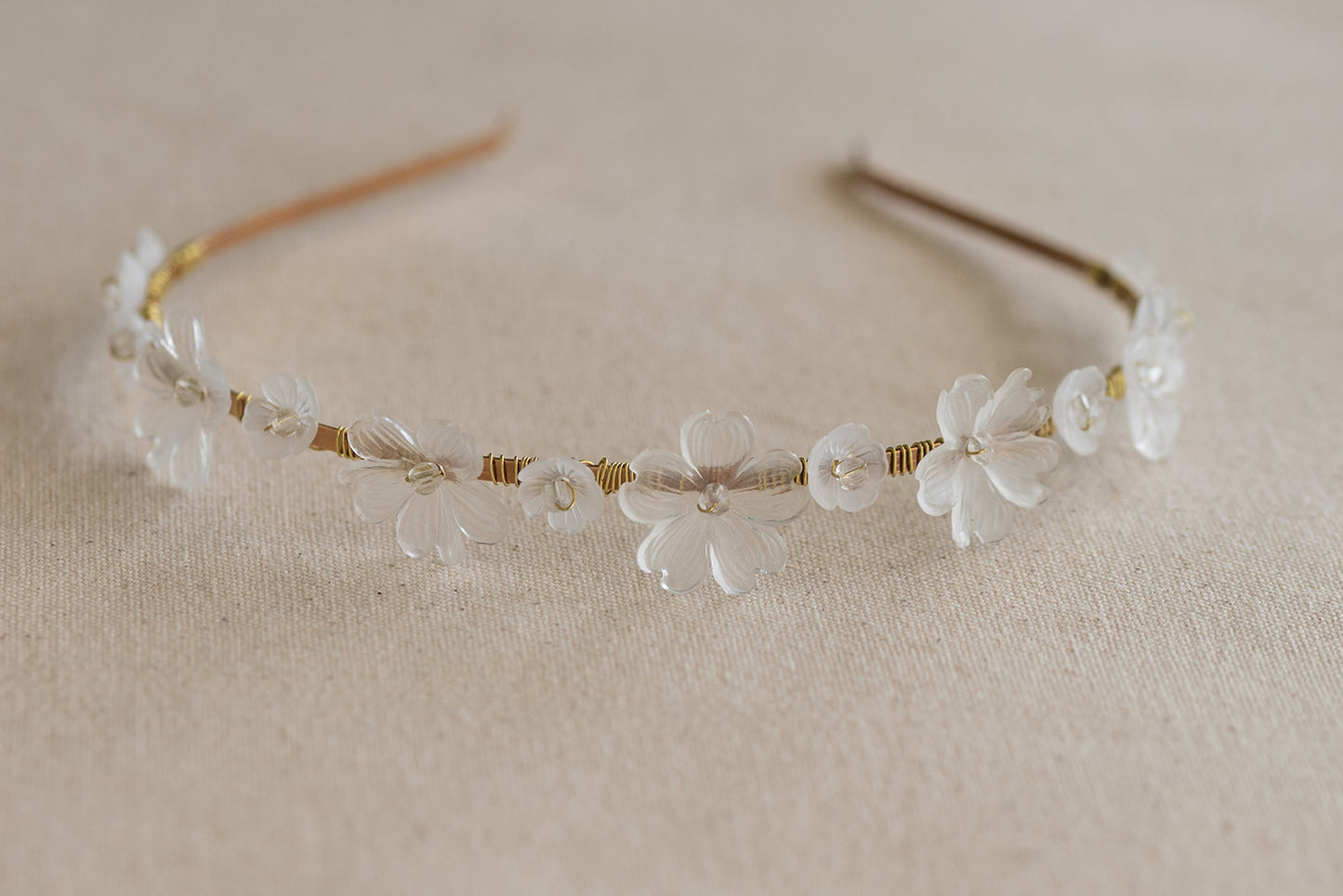 Delicate Flower Headband – Bridal Wedding Hair Piece, Flower Crown