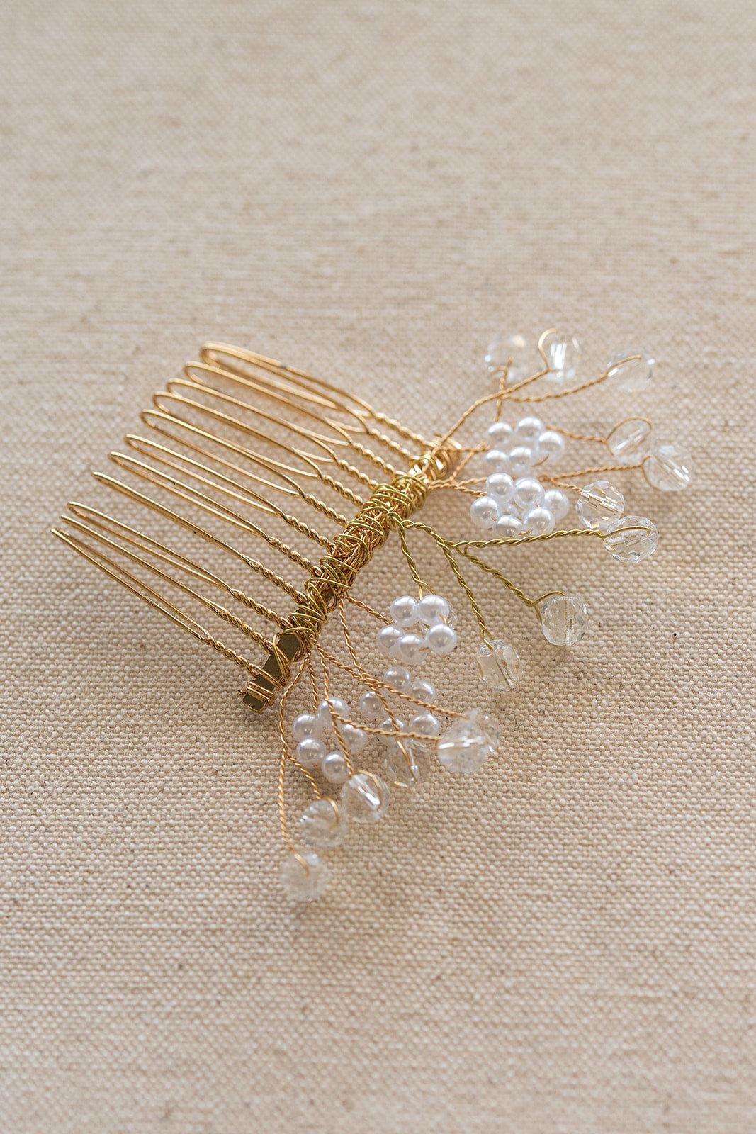 Delicate Beaded Comb - Bridal hair pice, wedding hair piece, barrettes