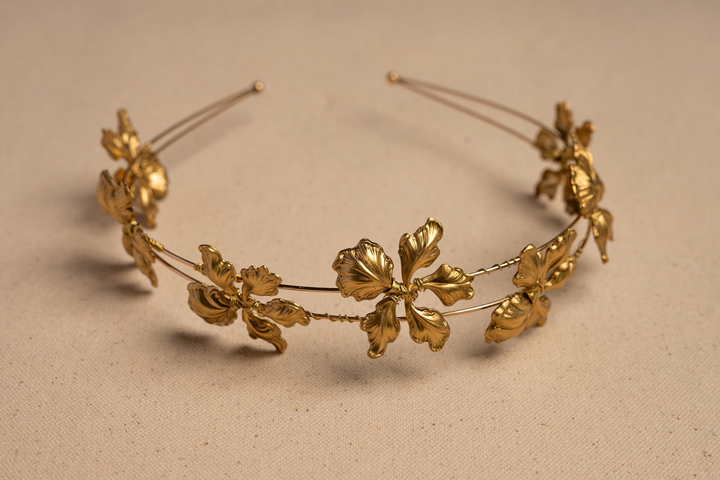 Golden Blossom Crown – Bridal Wedding Hair Piece