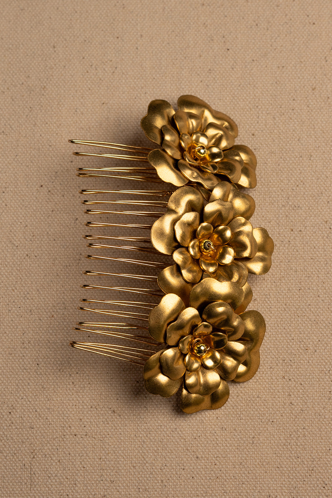 Golden Floral Comb - Set of Two, Bridal hair pice, wedding hair piece, barrettes
