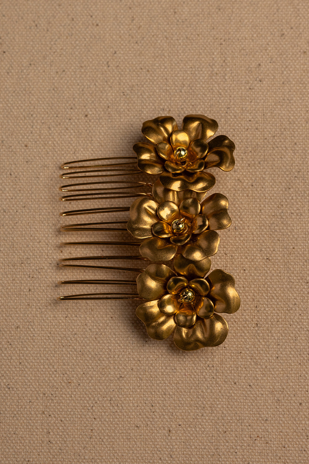 Golden Floral Comb - Set of Two, Bridal hair pice, wedding hair piece, barrettes
