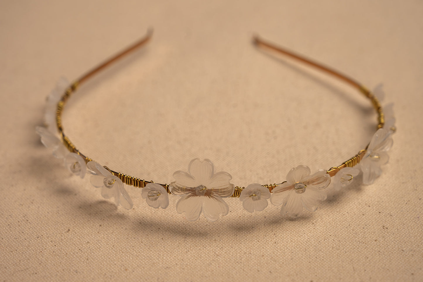 Delicate Flower Headband – Bridal Wedding Hair Piece, Flower Crown