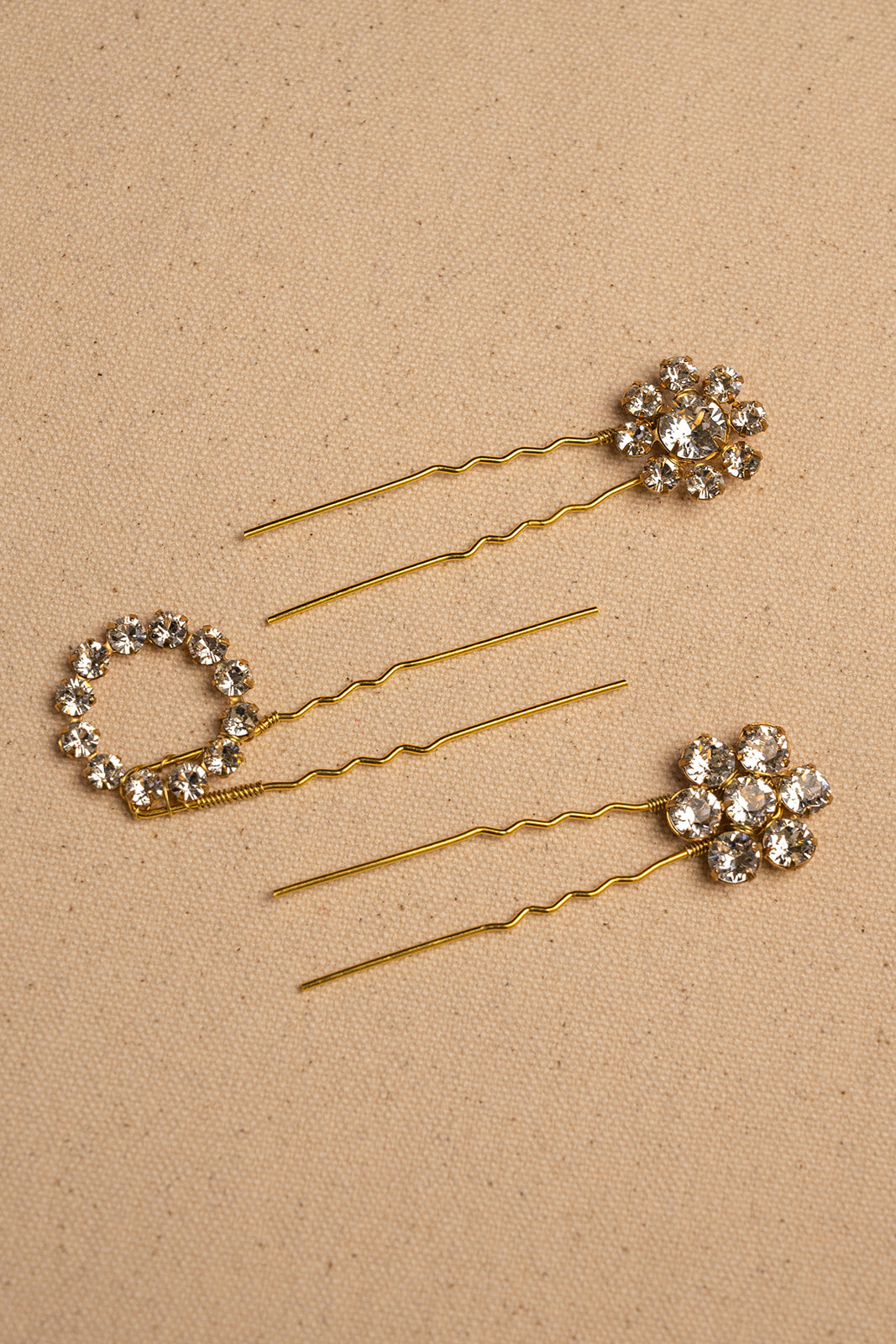 Set of three sparkling hairpins - Bridal hair pice, wedding hair piece, barrettes