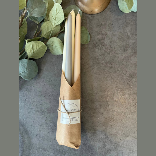 Set of Four Classic Taper Candles, decor, holiday