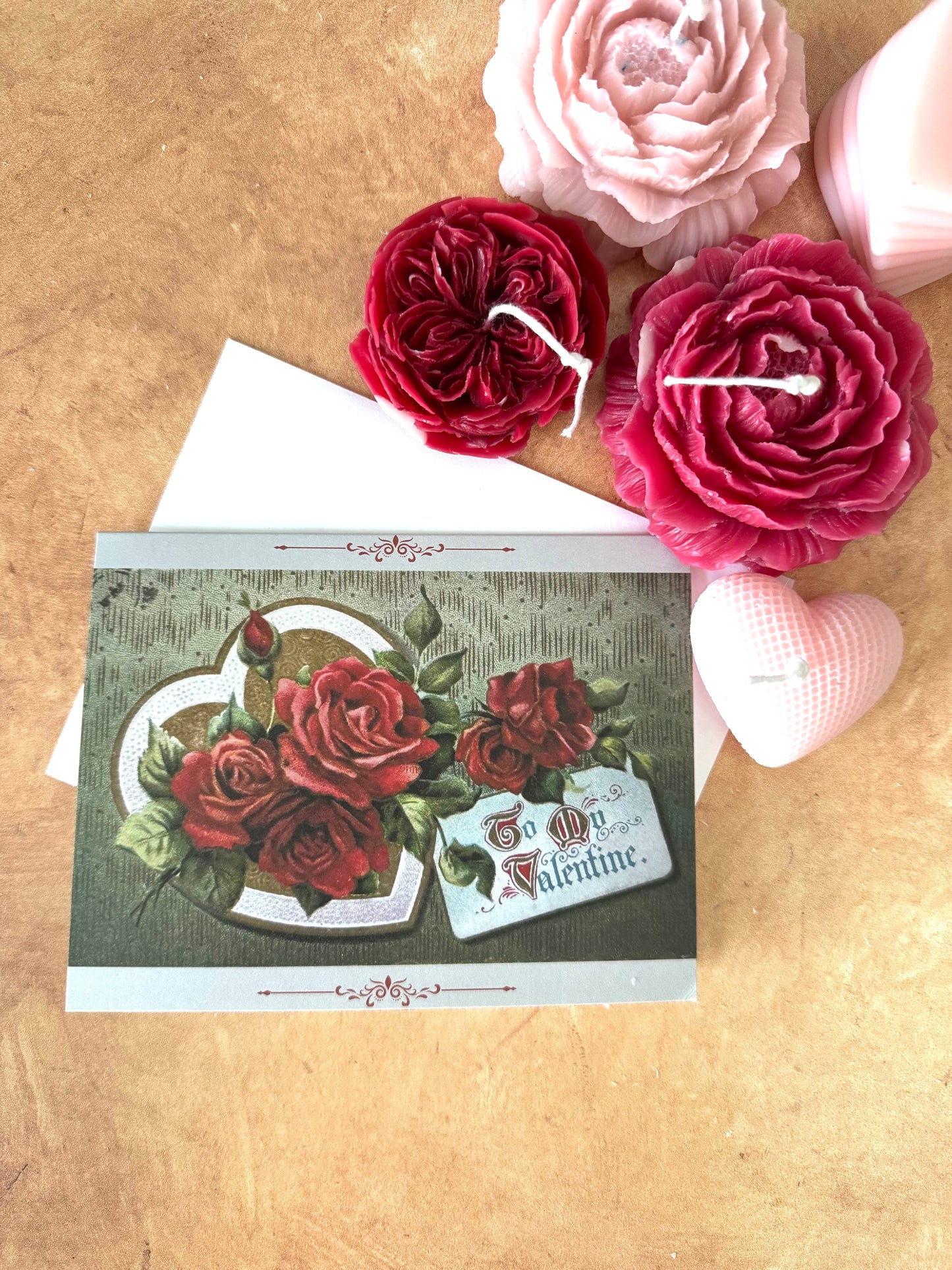 Red Roses Vintage Valentine's Day Card