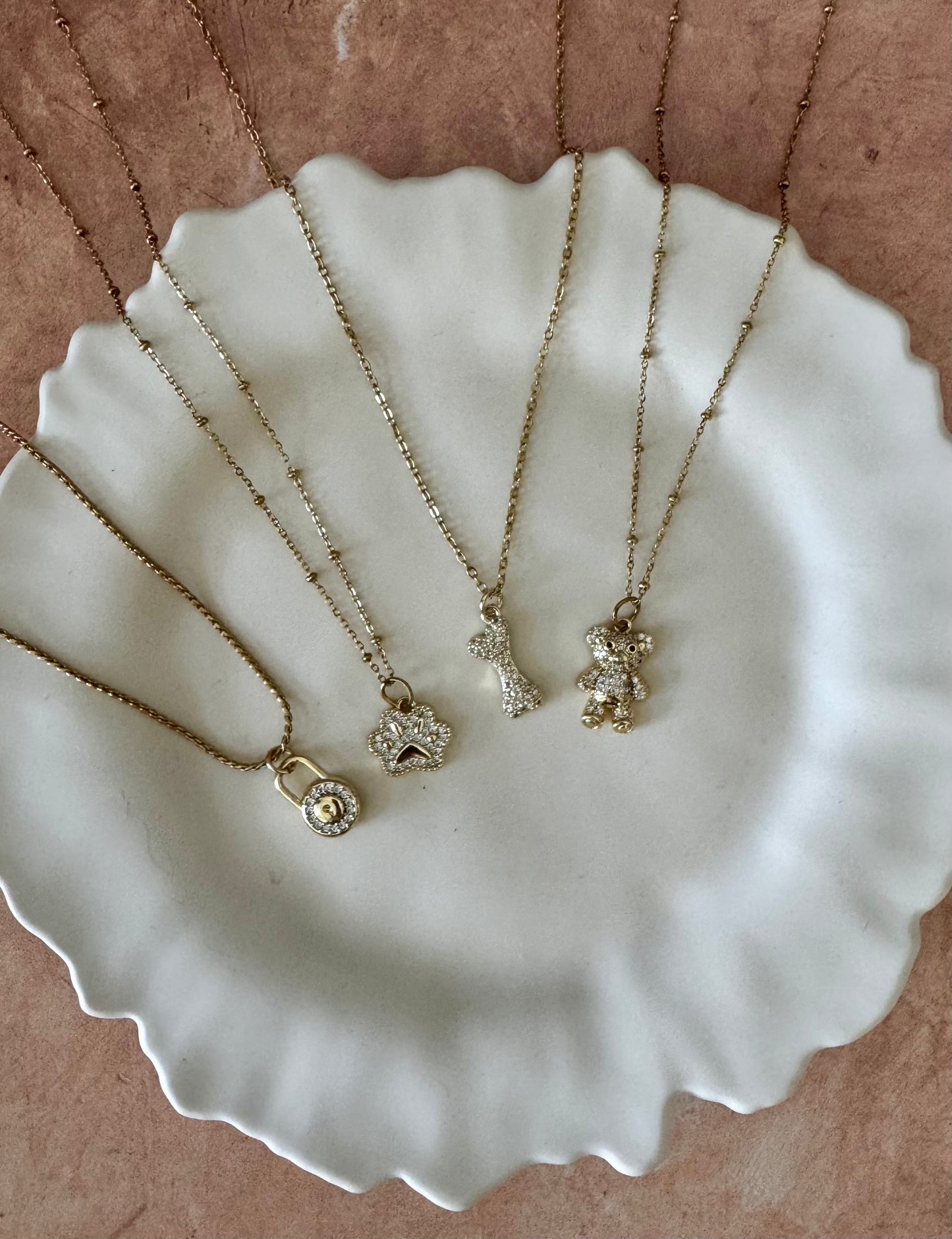 Mini Sparkly Single Charm Necklace