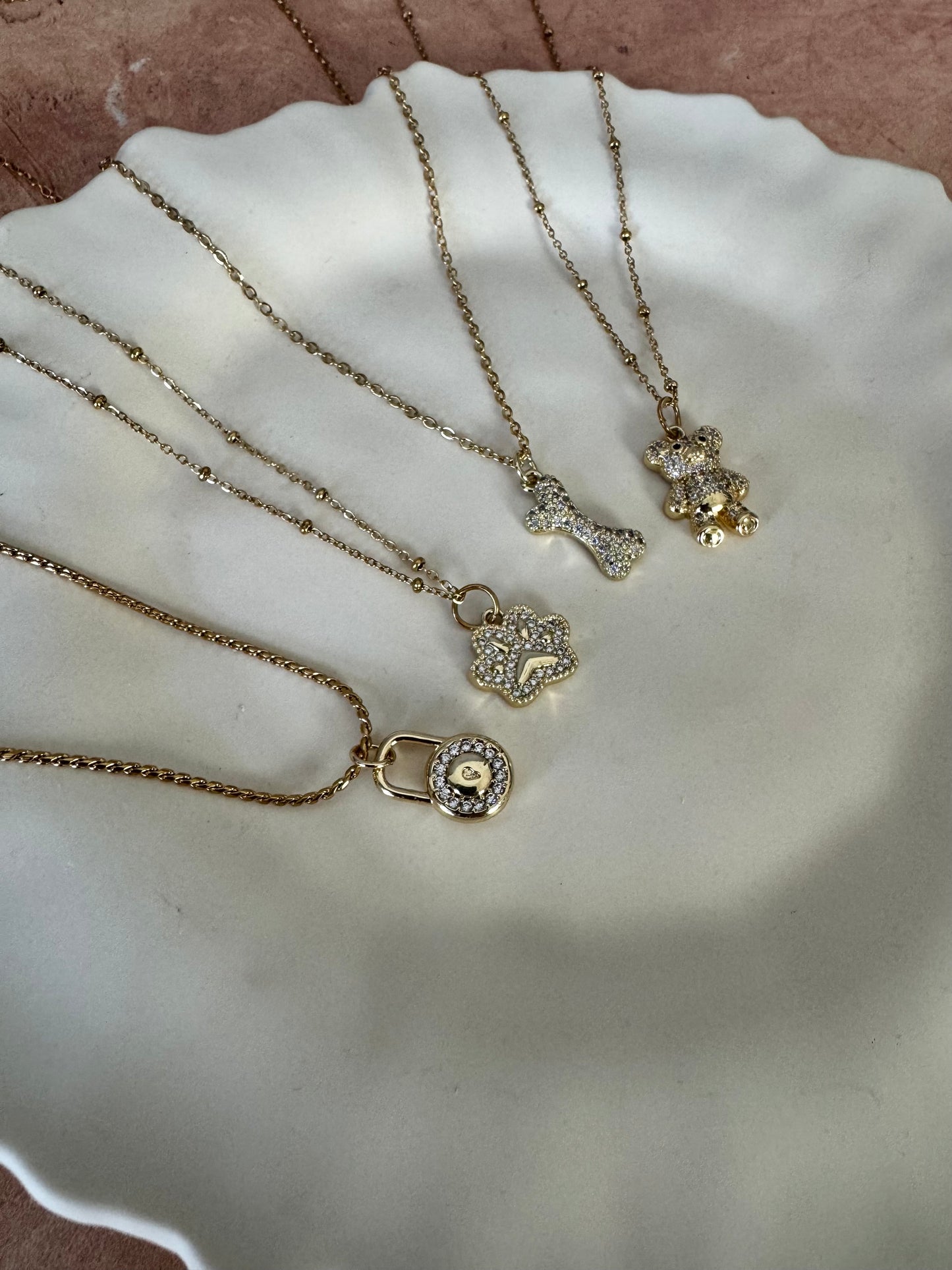 Mini Sparkly Single Charm Necklace
