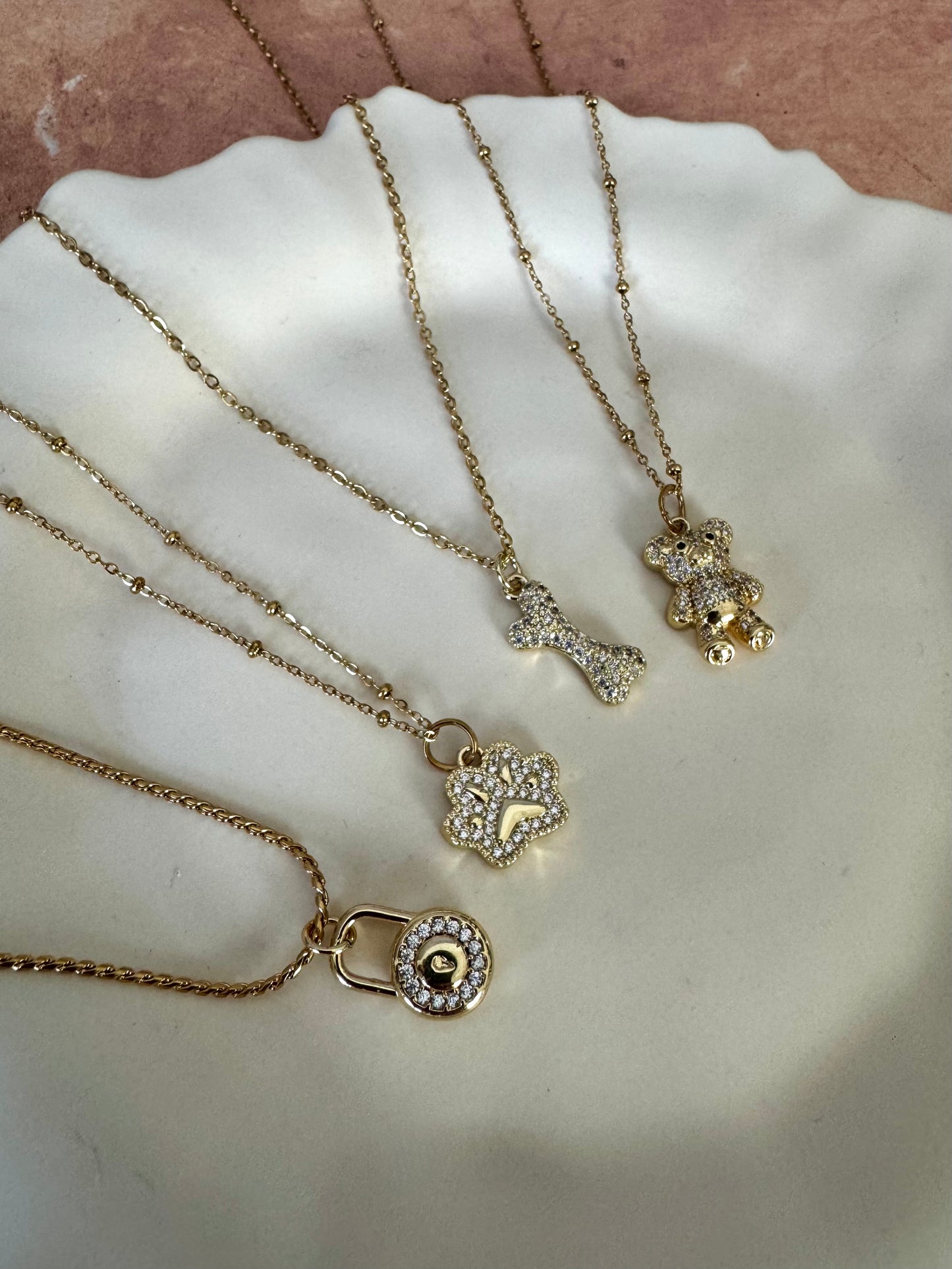 Mini Sparkly Single Charm Necklace