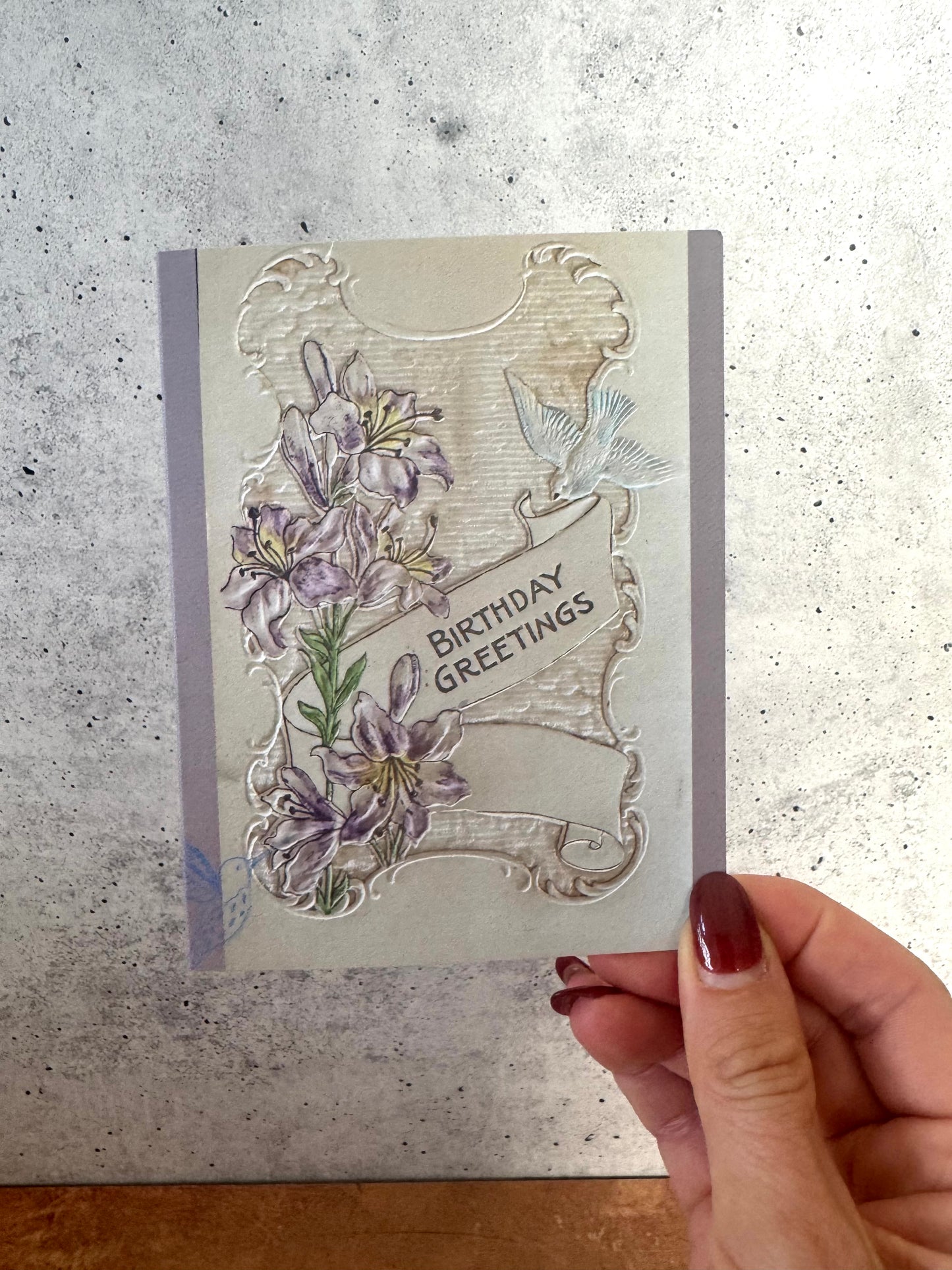 Birthday Greetings Vintage Greeting Card