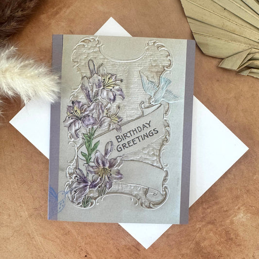 Birthday Greetings Vintage Greeting Card