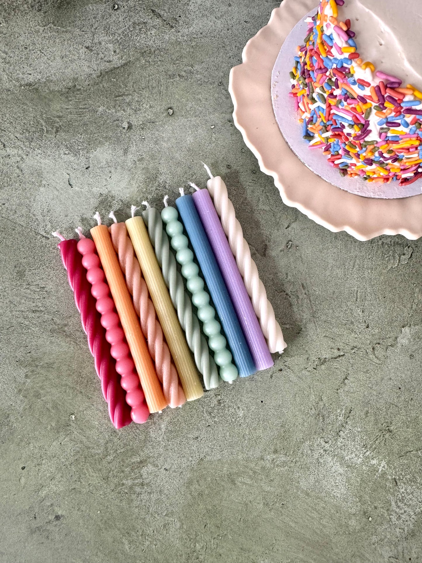 Shaped Birthday Candles, Set of ten, party candles, cake candles