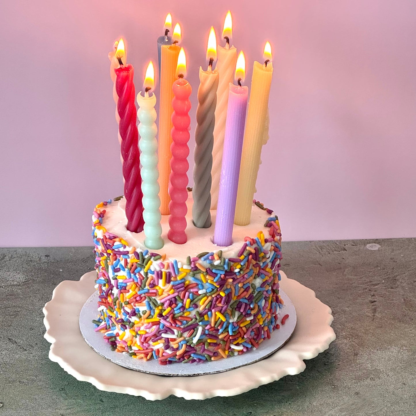 Shaped Birthday Candles, Set of ten, party candles, cake candles