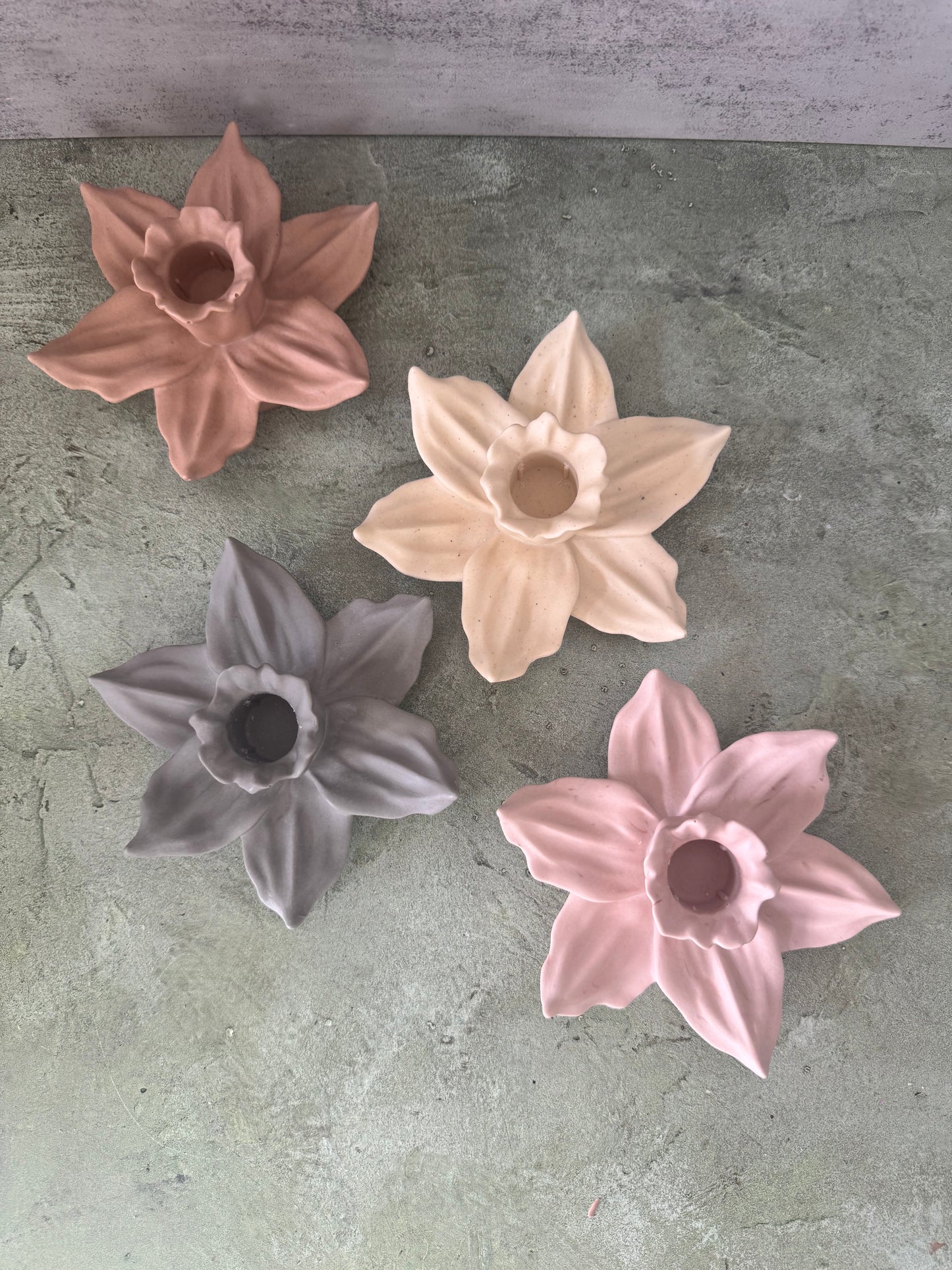 Flower Candlestick Holders, Home Decor, candle holders, tabletop, handmade