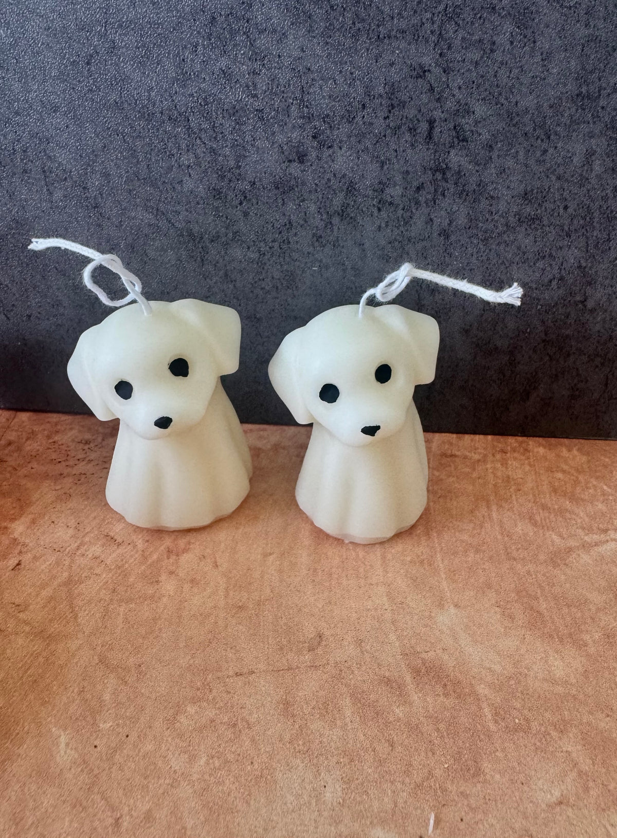 Dog Ghost and Pumpkin Candles, Cute Halloween Decor