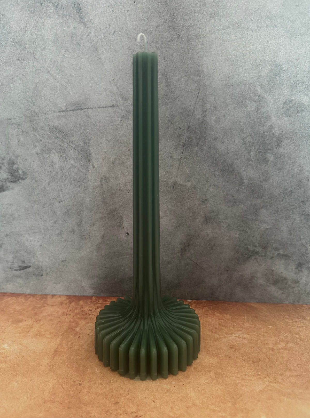 Fluted Abstract Base Taper Candles, Fall Colors