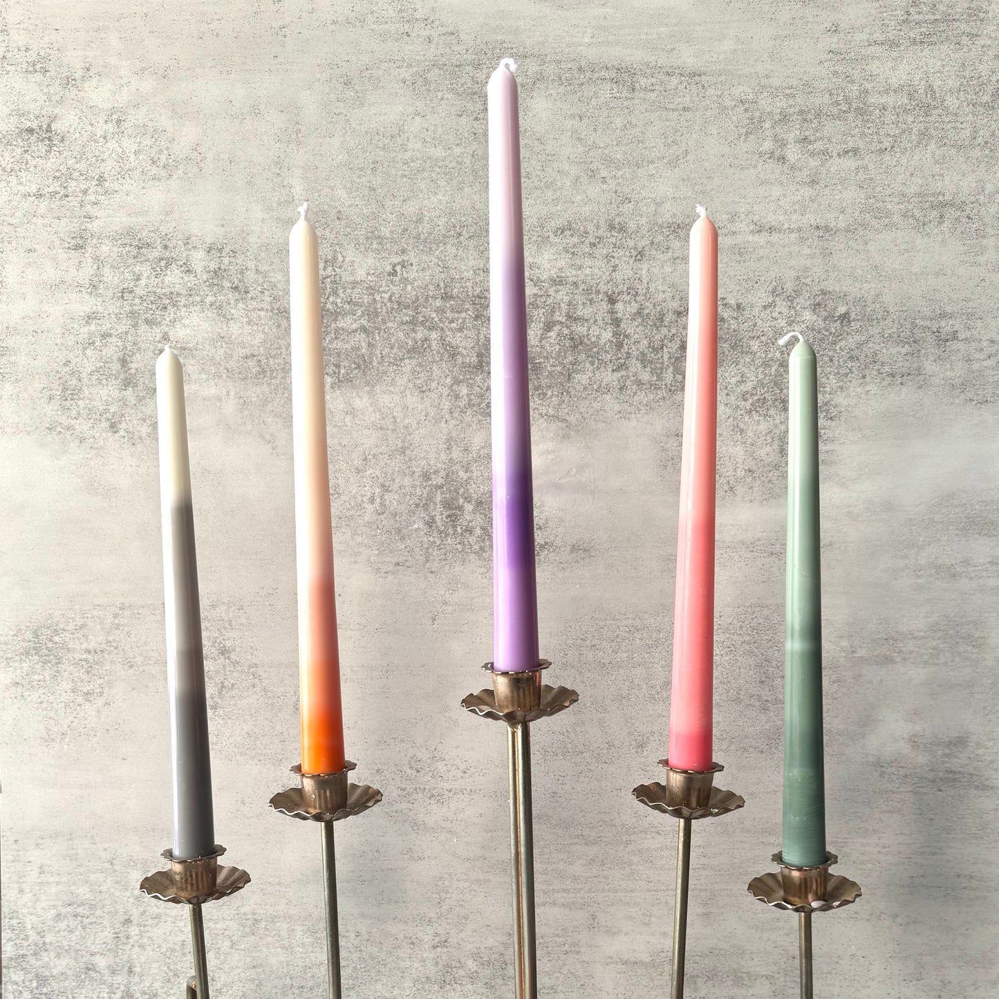 Ombre Taper Candles, Candlesticks - Home decor, Colorful, gradient, Shape Candle, wedding, holiday