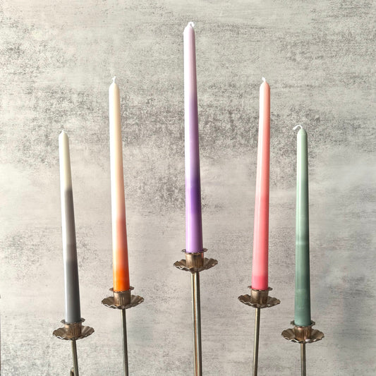 Ombre Taper Candles, Candlesticks - Home decor, Colorful, gradient, Shape Candle, wedding, holiday