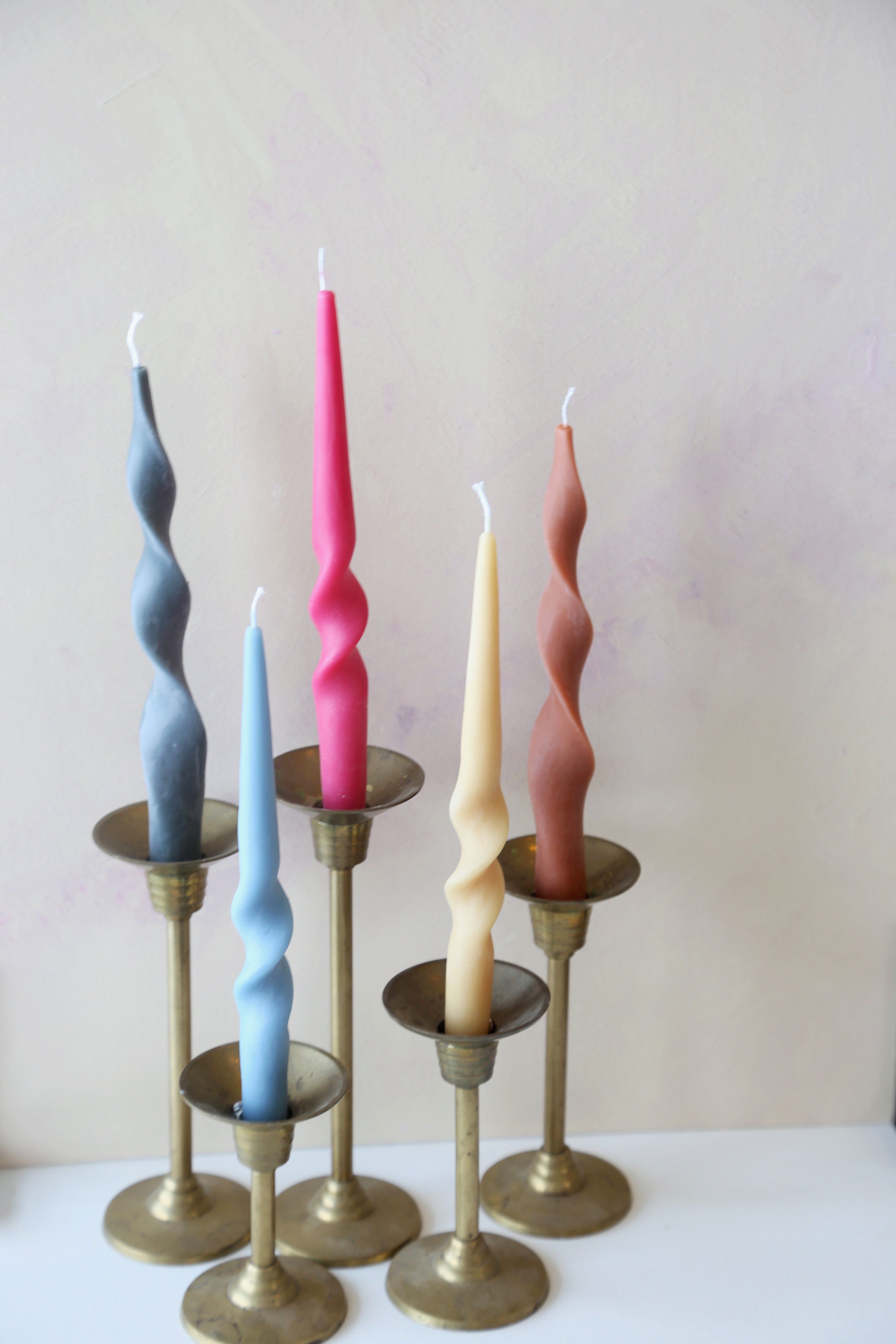 Taper Candles - Coil and Tall Twist Shapes, Home Decor
