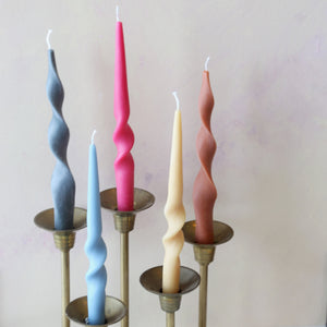 Taper Candles - Coil and Tall Twist Shapes, Home Decor