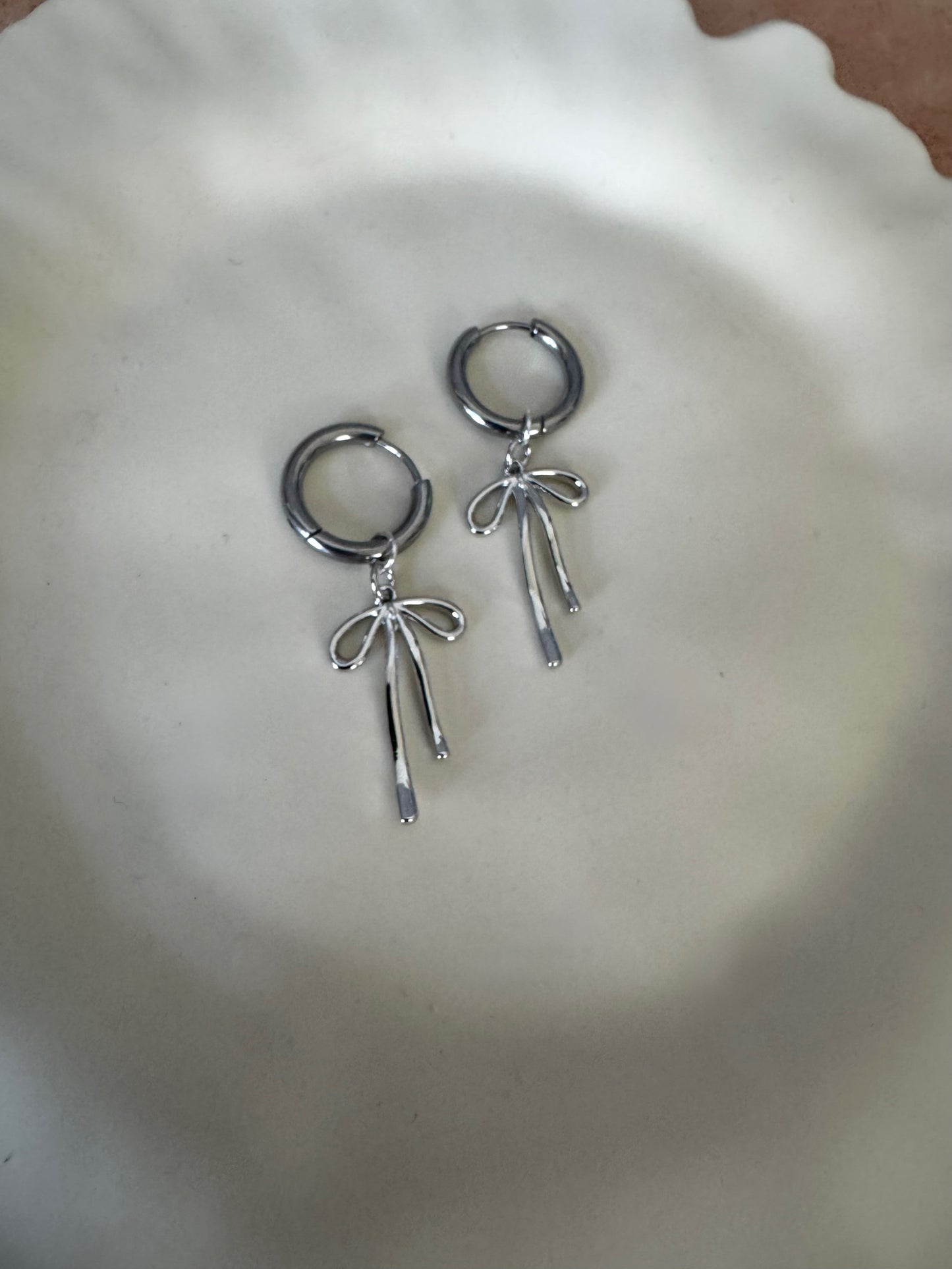 Delicate Bow Hoop Earrings
