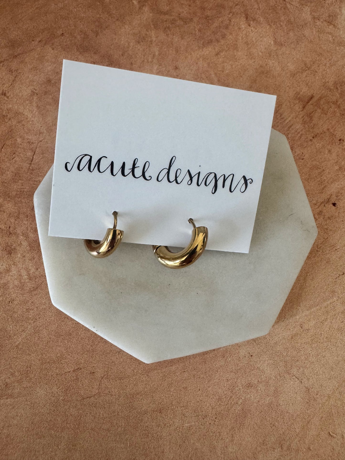 Chunky Basic Gold Hoops