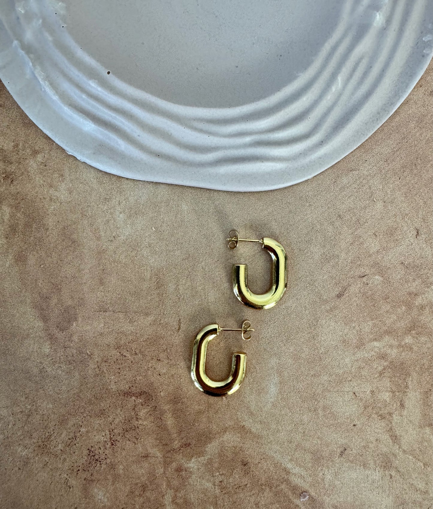 Chunky Oval Hoop Earrings