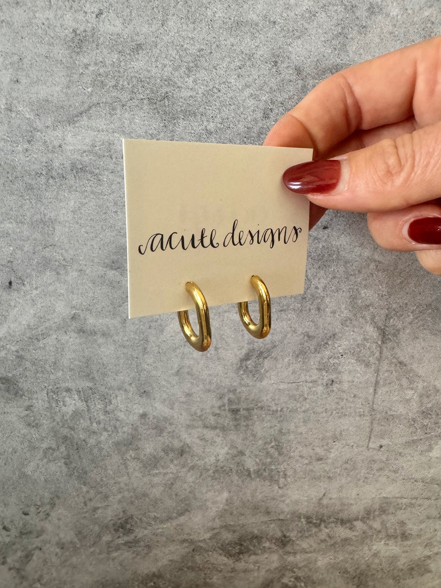 Chunky Oval Hoop Earrings