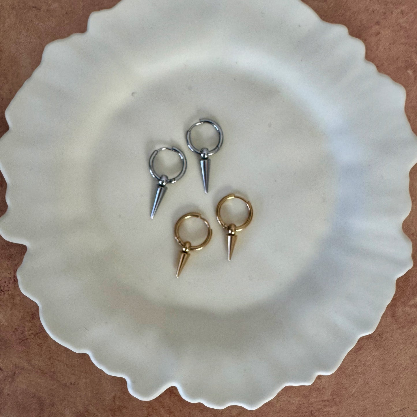 Mini Dagger Hoop Earrings