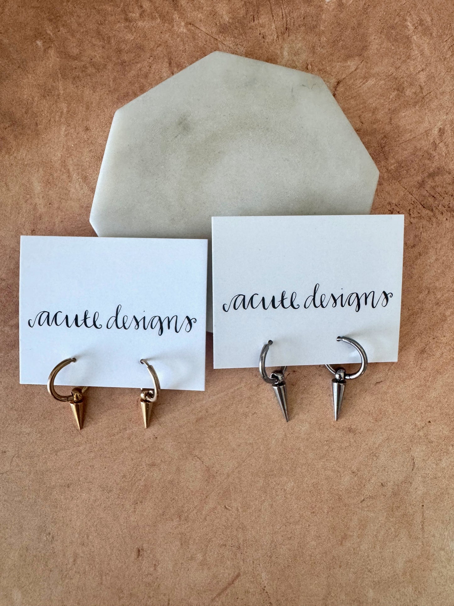 Mini Dagger Hoop Earrings