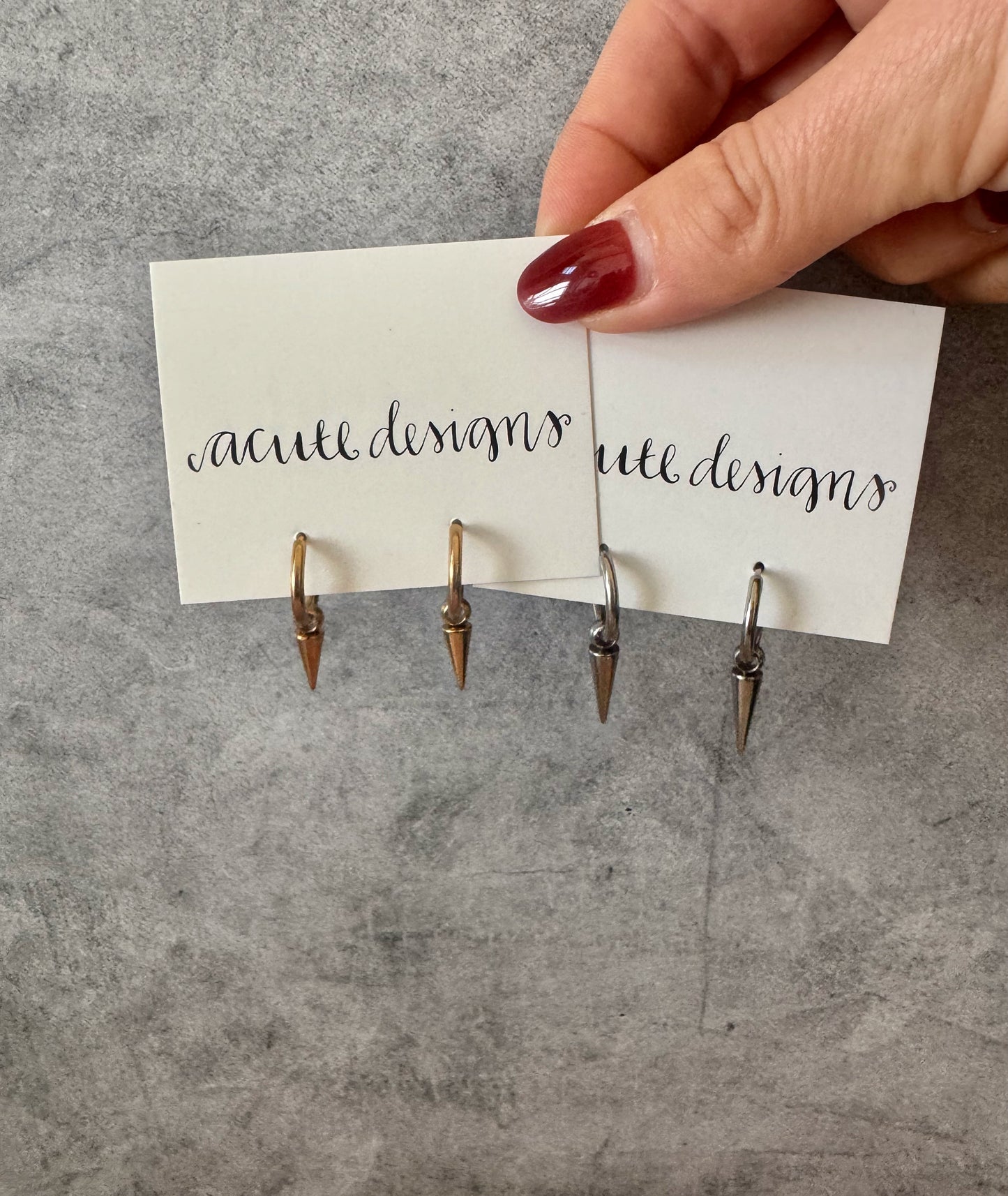 Mini Dagger Hoop Earrings