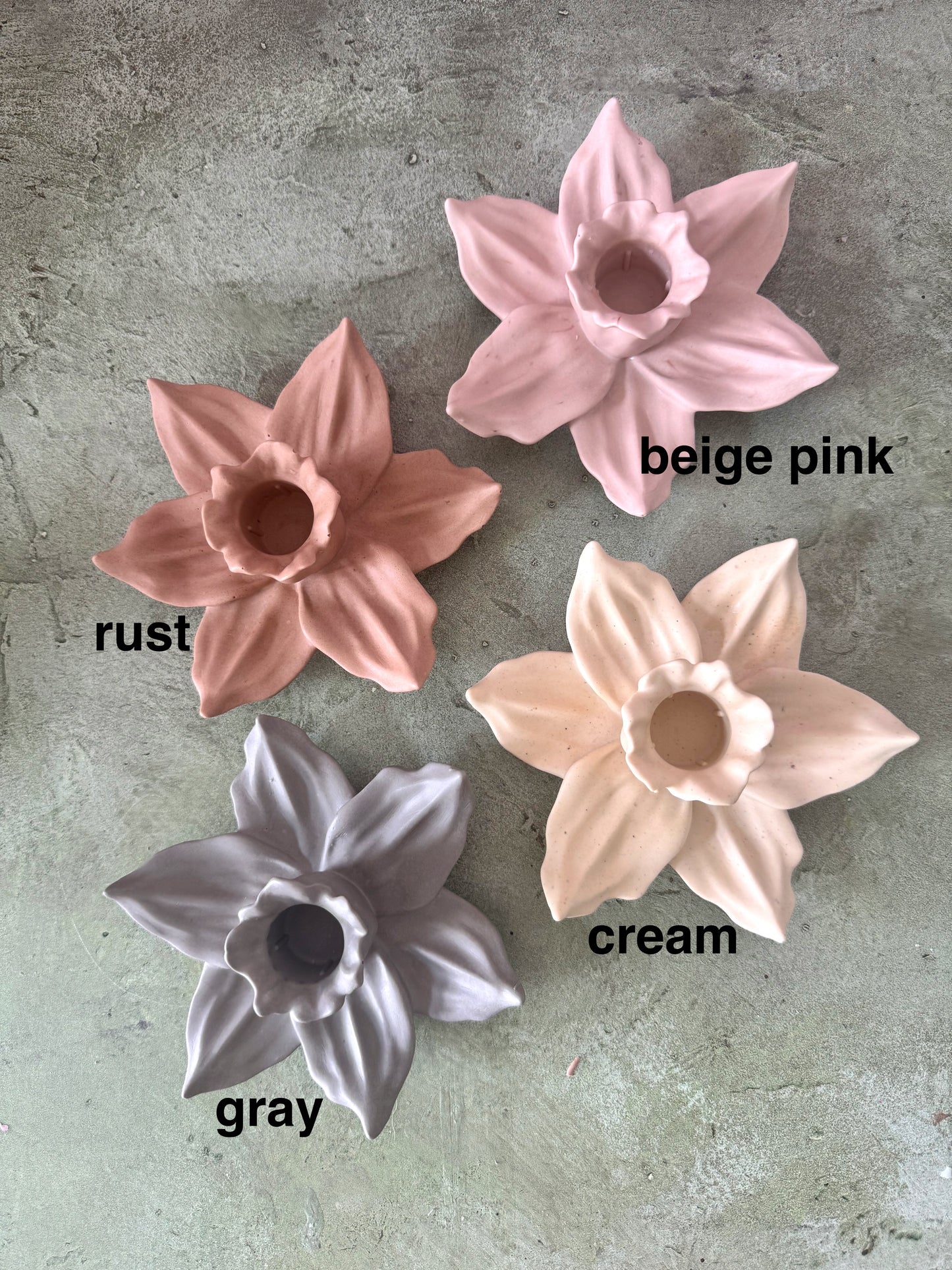 Flower Candlestick Holders, Home Decor, candle holders, tabletop, handmade