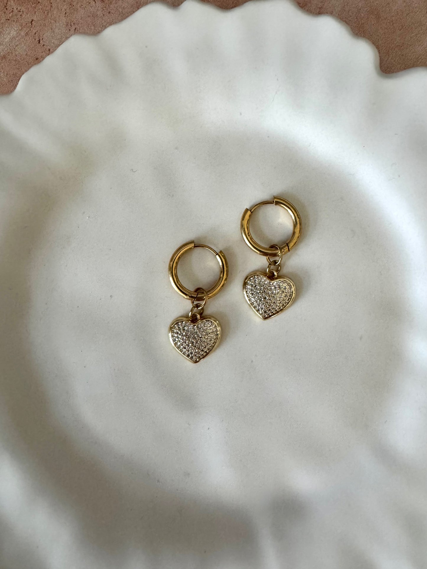 Sparkly Charm Hoops - hearts, cats, teddy bears