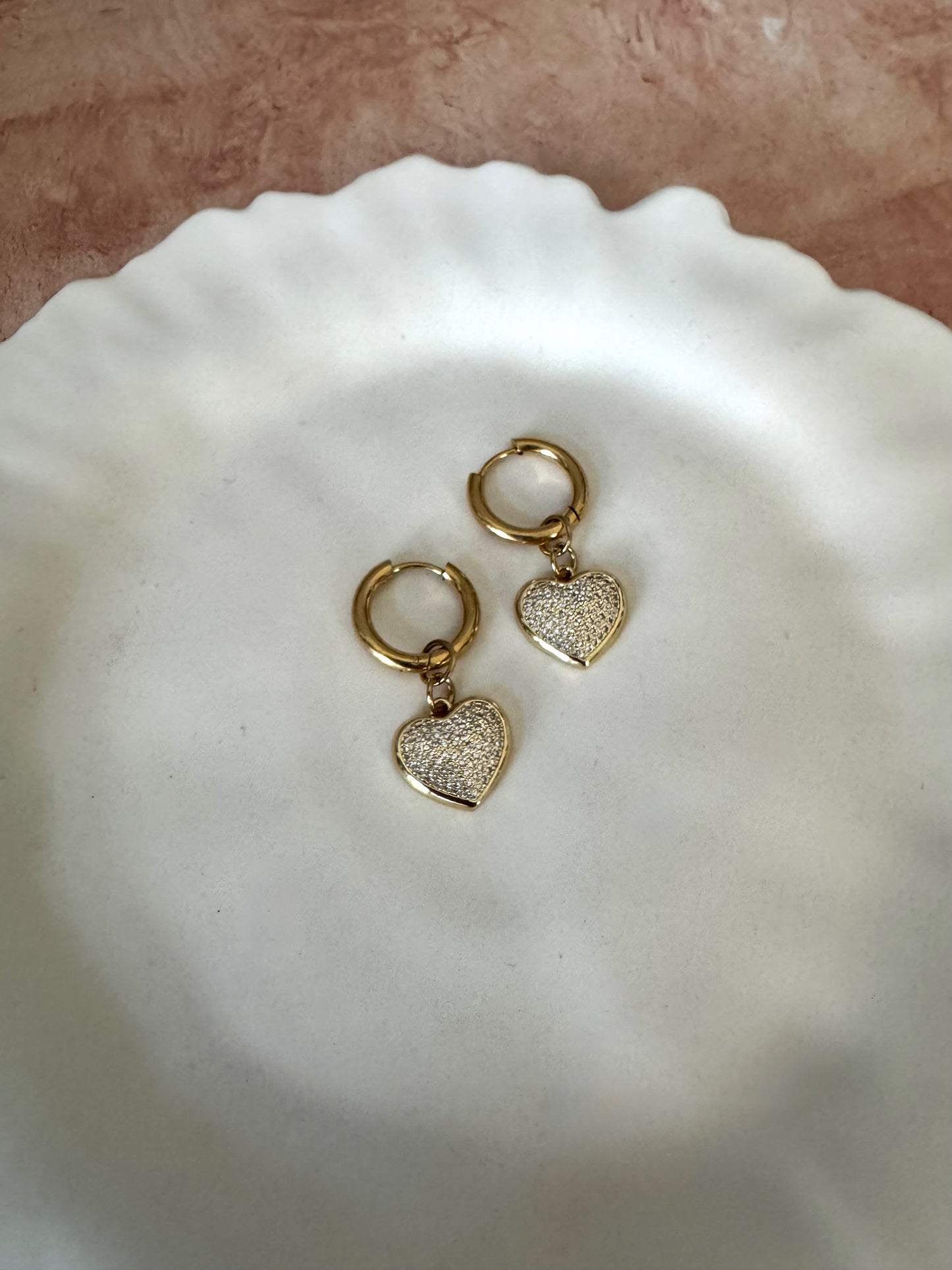 Sparkly Charm Hoops - hearts, cats, teddy bears