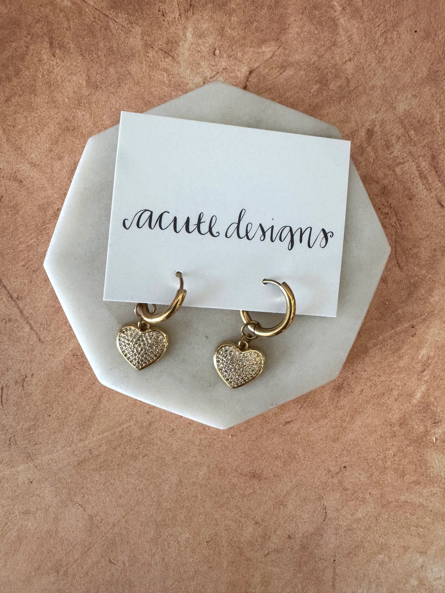 Sparkly Charm Hoops - hearts, cats, teddy bears