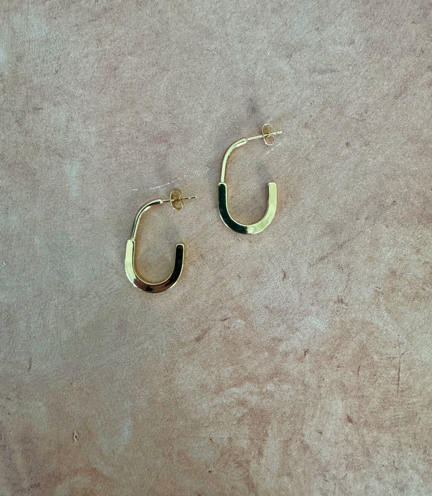 Large Lock Hoops - Gold and Silver Earrings