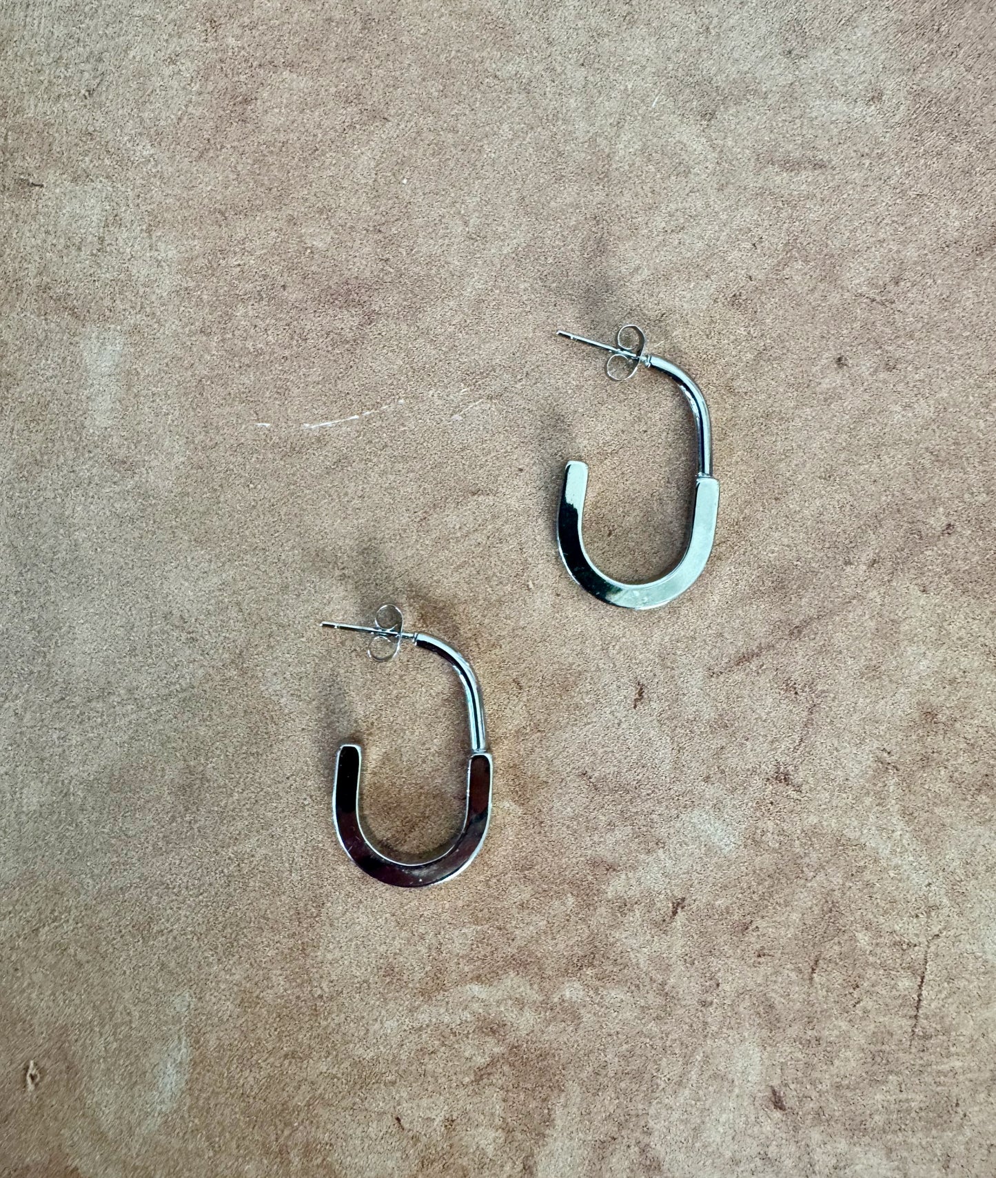 Large Lock Hoops - Gold and Silver Earrings