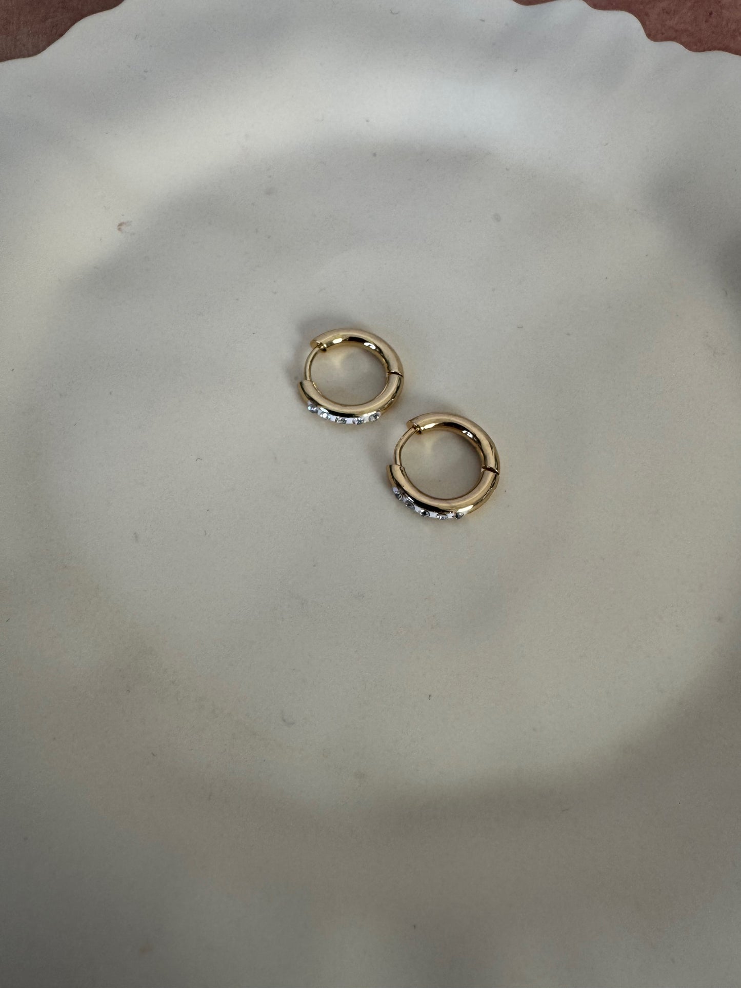 Sparkly Simple Hoop Earrings