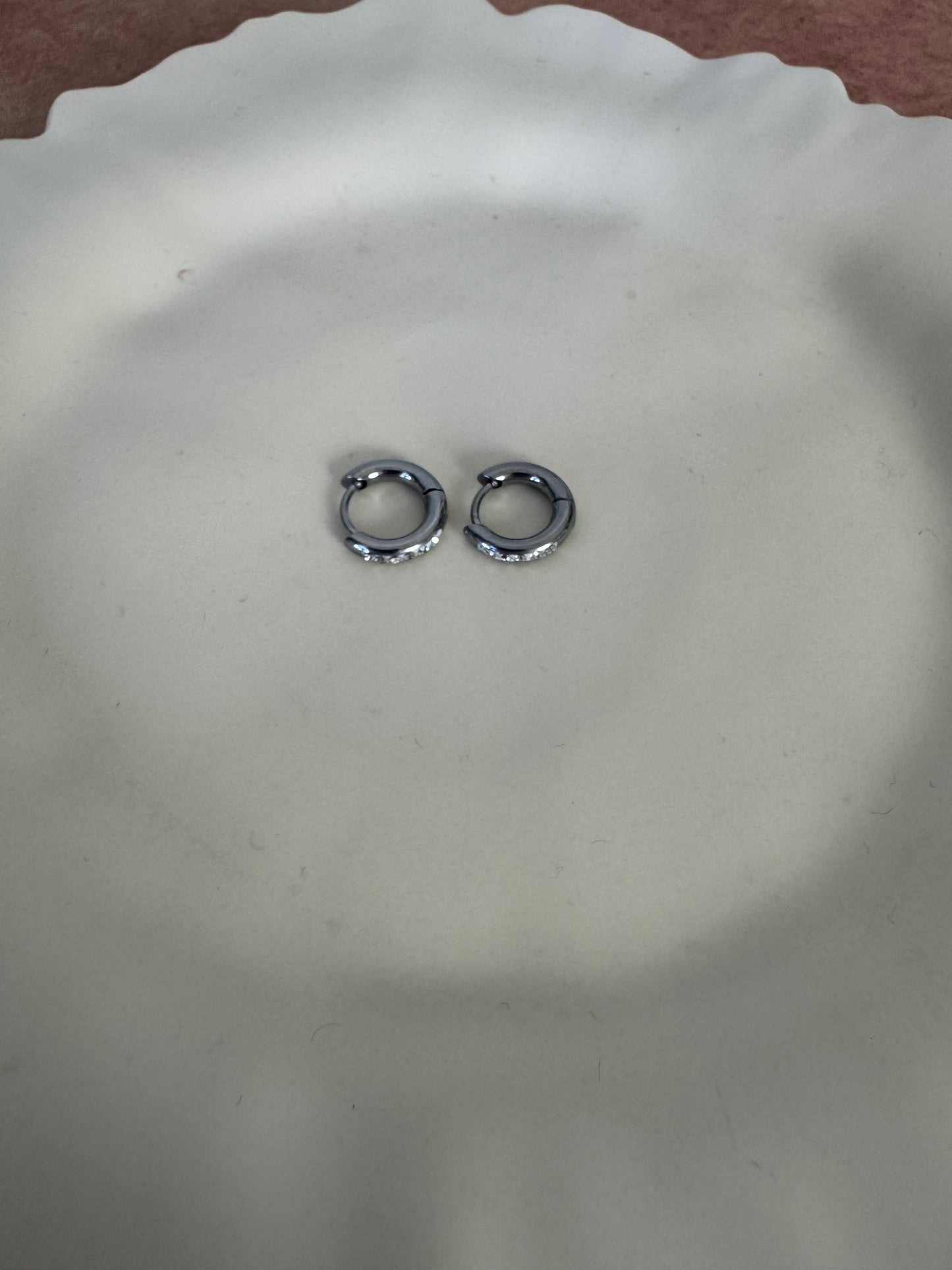 Sparkly Simple Hoop Earrings