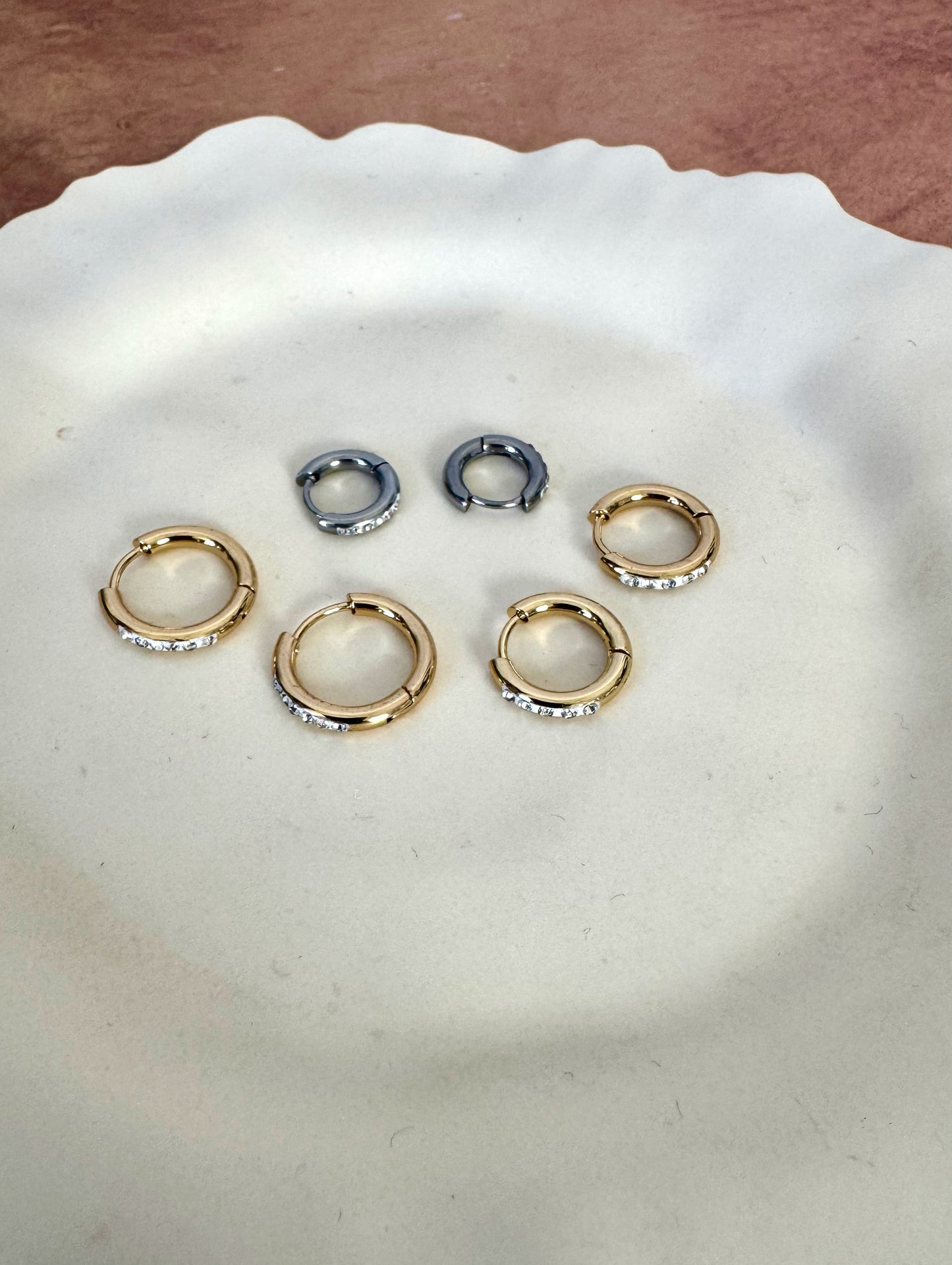 Sparkly Simple Hoop Earrings