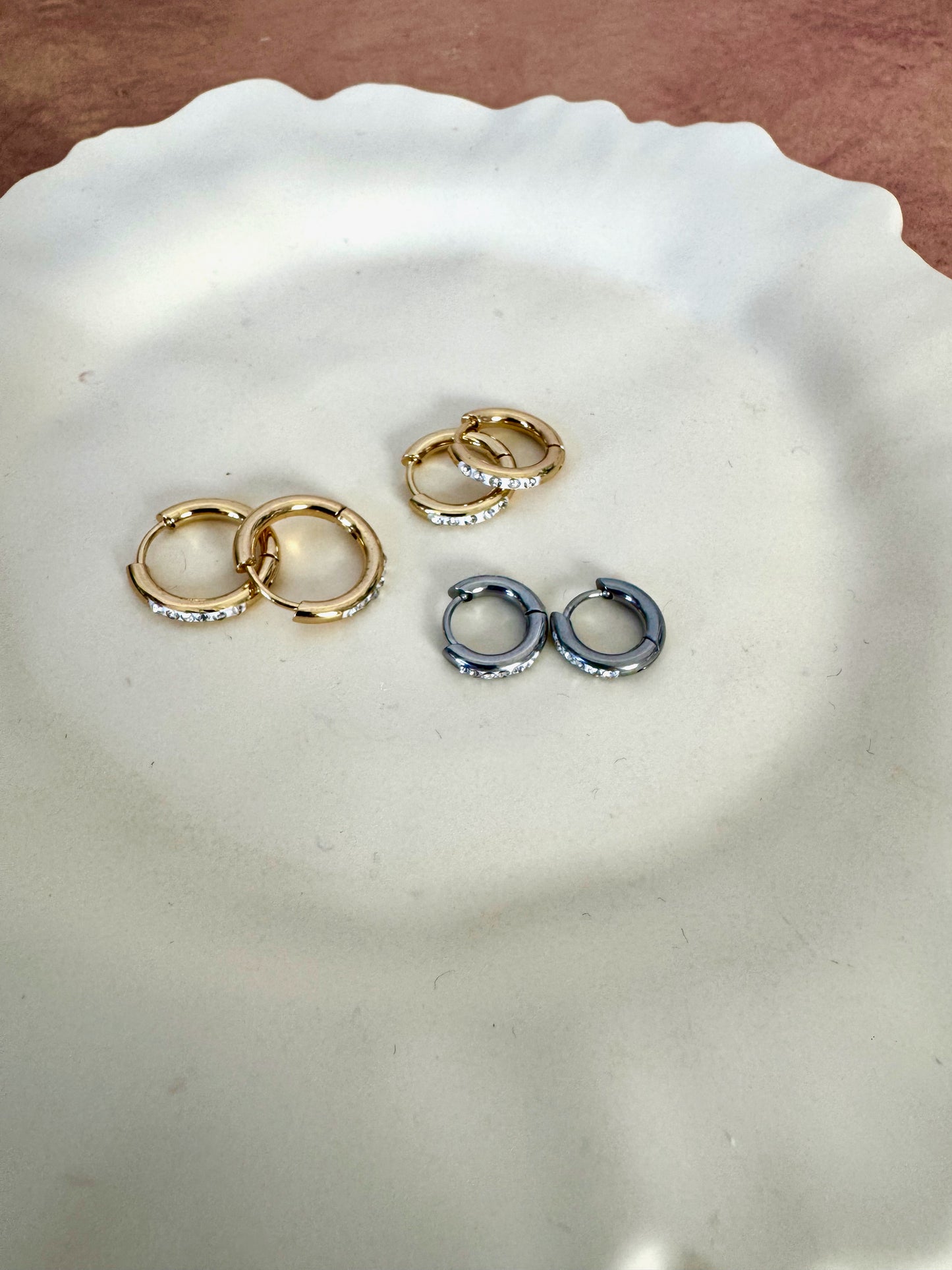 Sparkly Simple Hoop Earrings