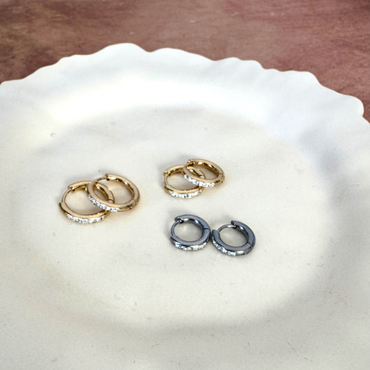 Sparkly Simple Hoop Earrings