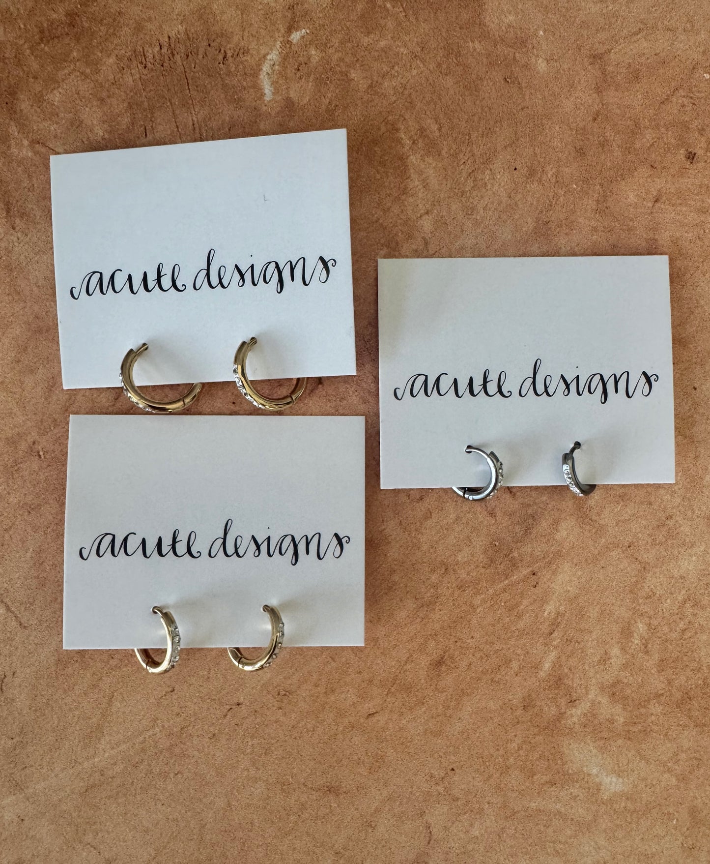 Sparkly Simple Hoop Earrings
