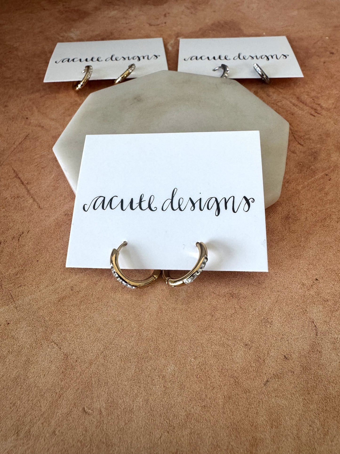 Sparkly Simple Hoop Earrings
