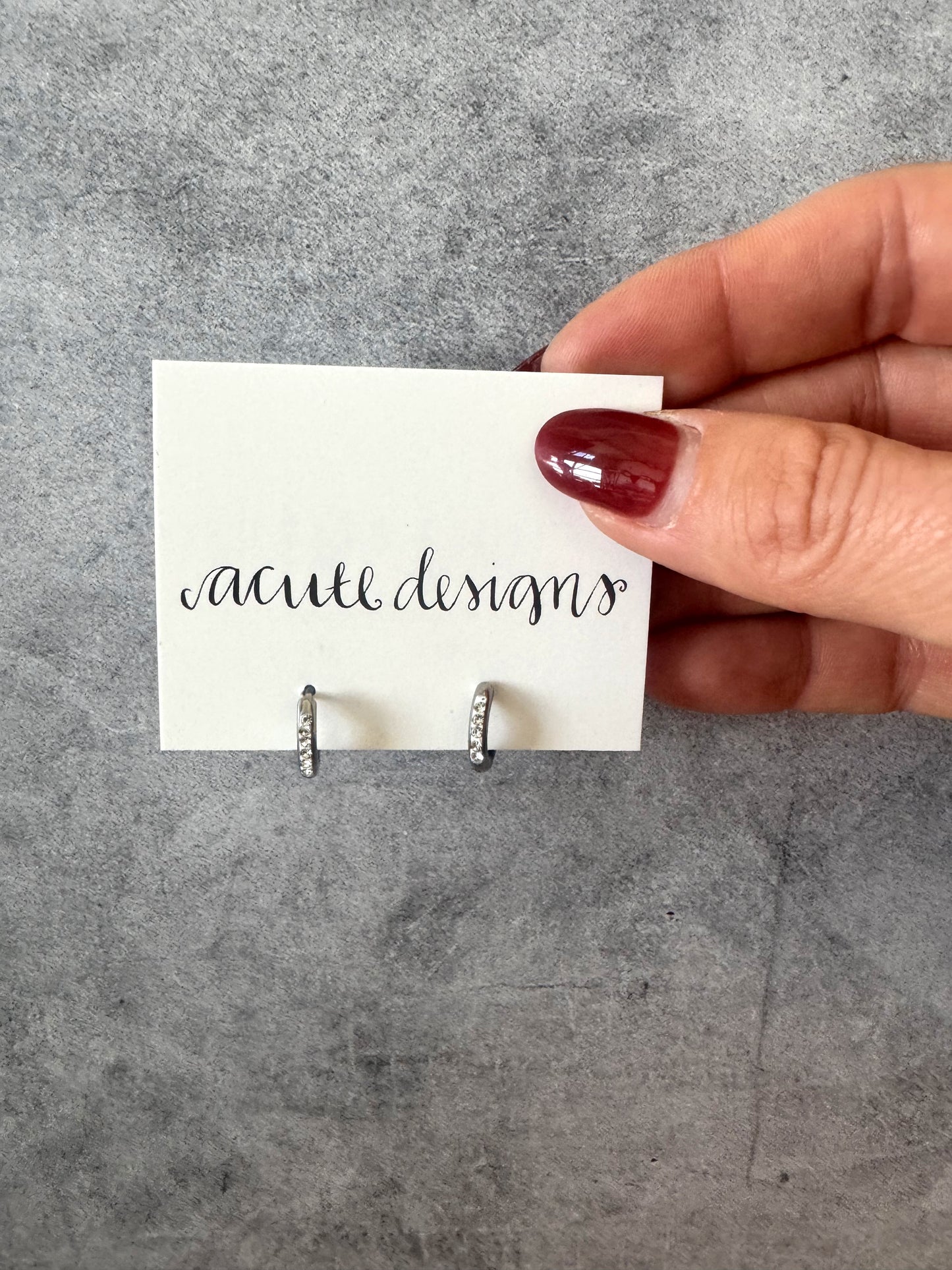 Sparkly Simple Hoop Earrings