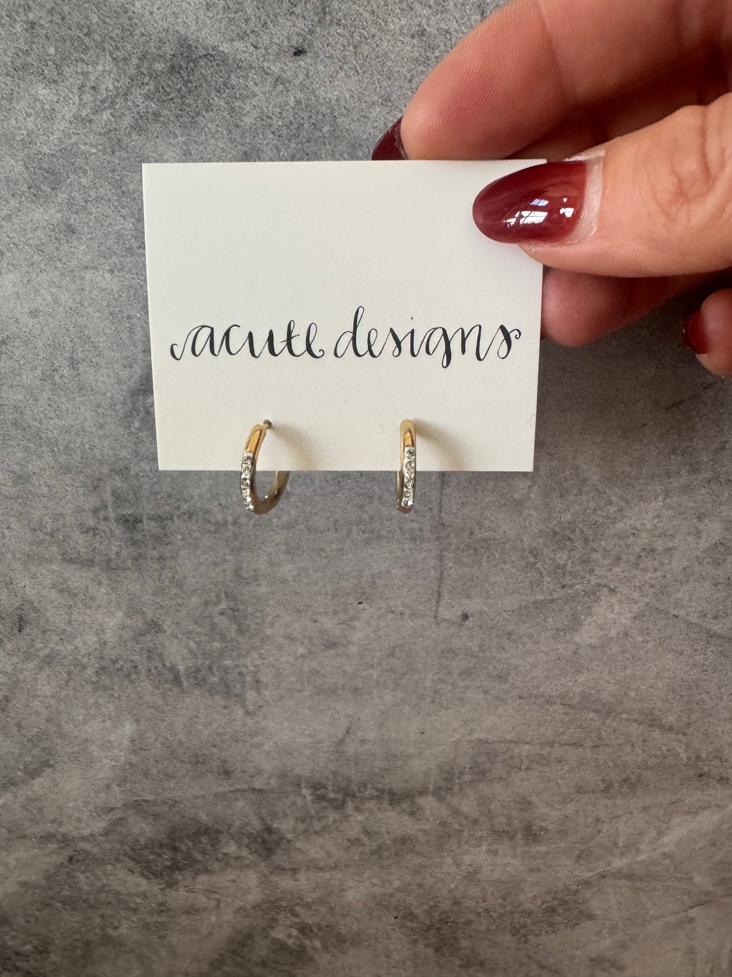 Sparkly Simple Hoop Earrings