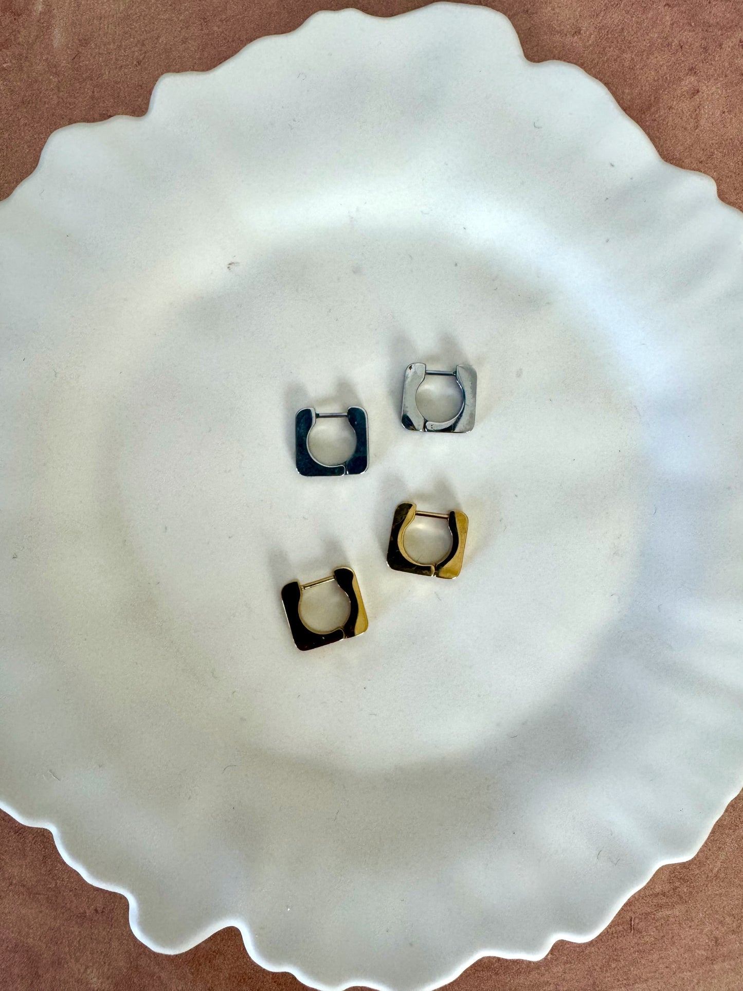 Small Square Hoop Earrings