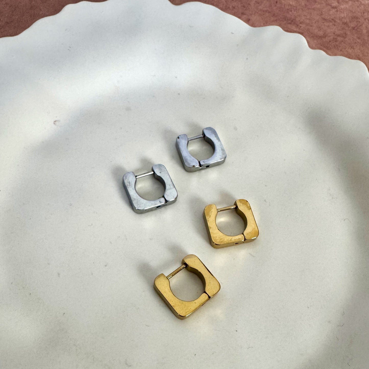 Small Square Hoop Earrings