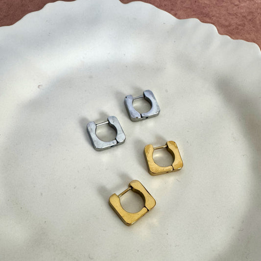 Small Square Hoop Earrings
