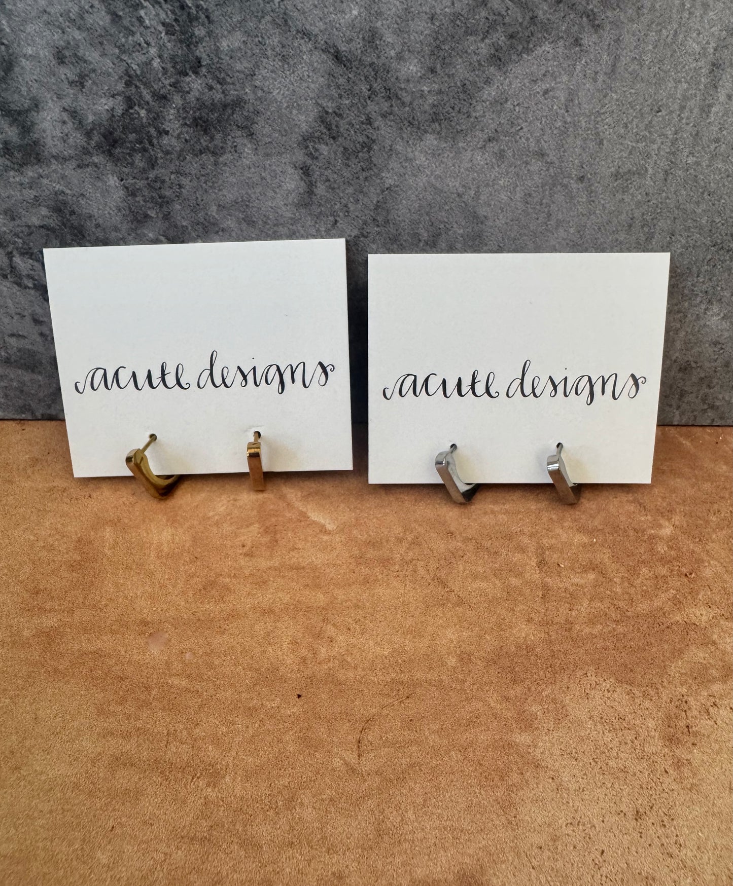 Small Square Hoop Earrings